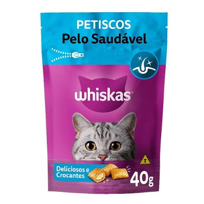 Petisco Whiskas Temptations Pelo Saudável Para Gatos Adultos - 40 g