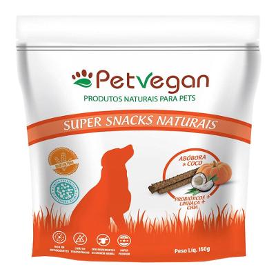 Petisco PetVegan para Cães Adultos Sabor Abóbora e Coco - 150g