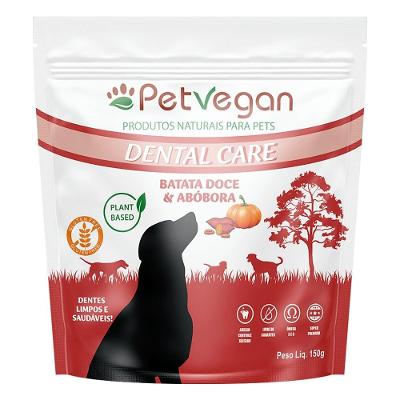 Petisco PetVegan Dental Care para Cães Sabor Batata Doce e Abóbora - 150 g
