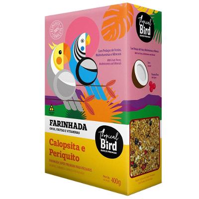 Ração Extrusada Tropical Bird Farinhada Super Premium com Frutas Cristalizadas para Calopsita e Periquito - 400 g