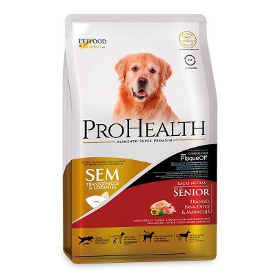 Ração  Seca Pro Health Super Premium Sênior Frango Erva-Doce e Maracujá para Cães Idosos Porte Médio