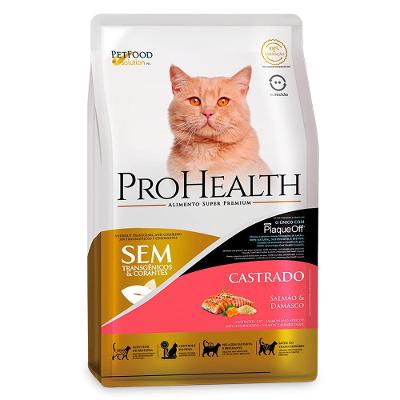 Ração  Seca Pro Health Super Premium Salmão e Damasco para Gatos Castrados - 5 Kg