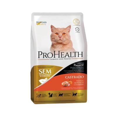 Ração  Seca Pro Health Super Premium Frango Abóbora e Cranberry para Gatos Castrados - 1 Kg