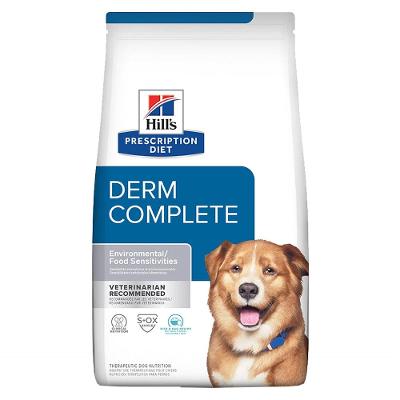 Ração Seca Hill's Prescription Diet Derm Complete Pele e Alergias Alimentares para Cães - 2,94 Kg