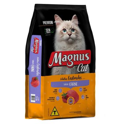 Ração Seca Magnus Cat Carne para Gatos Adultos Castrados - 1 Kg