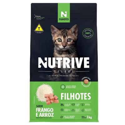 Ração Seca Nutrive Select Frango e Arroz Gatos Filhotes - 1 Kg
