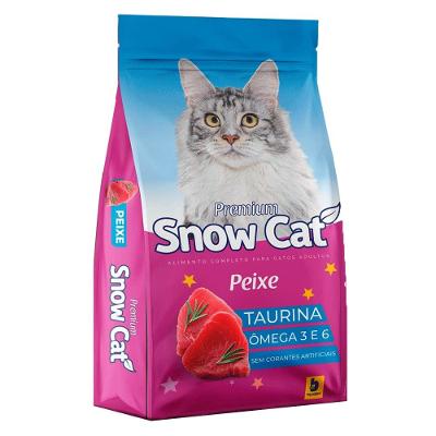 Ração Seca Snow Cat Peixe para Gatos Adultos - 5 Kg