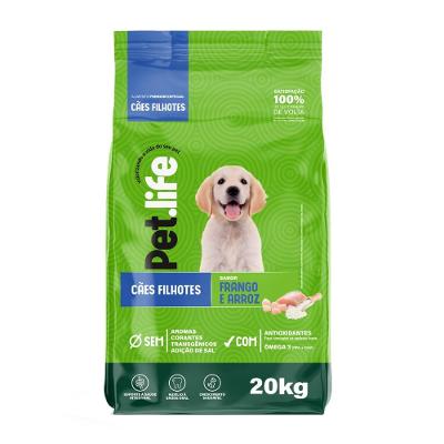 Ração Seca Pet.life Frango e Arroz para Cães Filhotes - 20 Kg