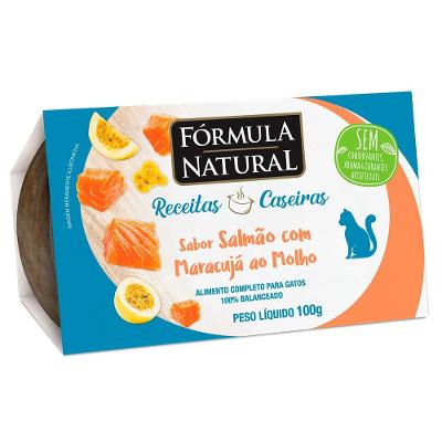 Ração Úmida Fórmula Natural Receitas Caseiras Salmão com Maracujá ao Molho para Gatos - 100 g