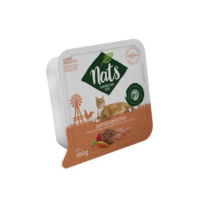 Ração Úmida Nats Cubos de Frango com Vegetais para Gatos Adultos - 100 g