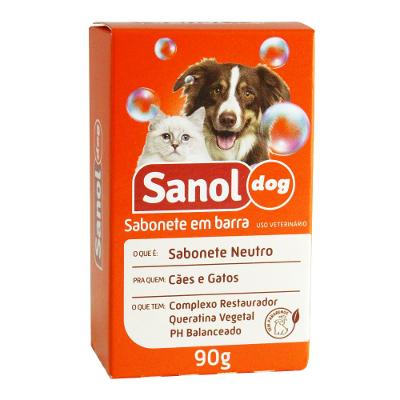 Sabonete Sanol Dog Neutro para Cães e Gatos - 90 g