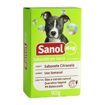 Sabonete Sanol Dog Citronela para Cães e Gatos - 90 g
