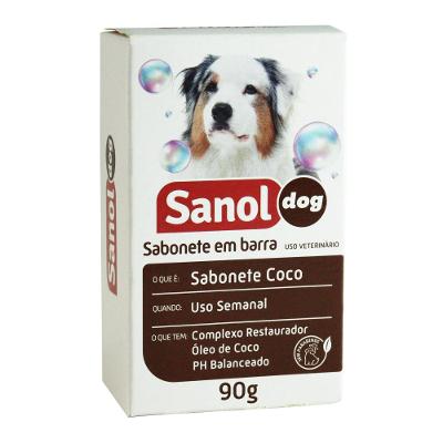 Sabonete Sanol Dog Coco para Cães e Gatos - 90 g