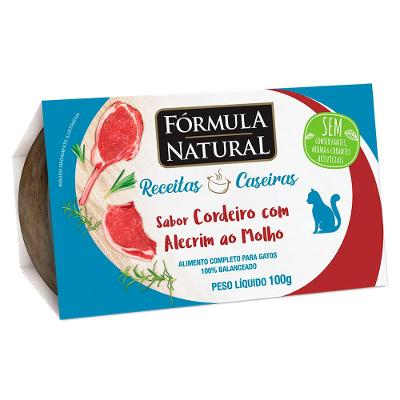 Ração Úmida Fórmula Natural Receitas Caseiras Cordeiro com Alecrim ao Molho para Gatos - 100 g