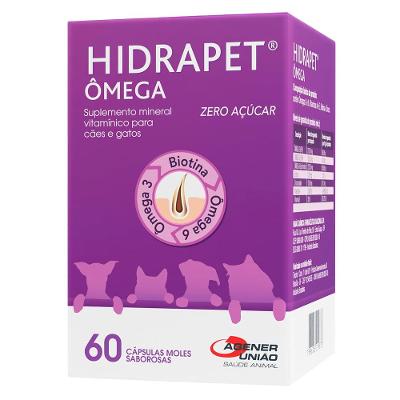 Suplemento Agener Hidrapet Ômega Zero Açúcar - 60 Cápsulas