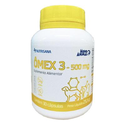 Suplemento Alimentar Mundo Animal Nutrisana Ômex 3 para Cães e Gatos - 30 Cápsulas