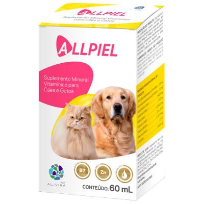 Suplemento Alivira Allpiel para Cães e Gatos - 60 mL
