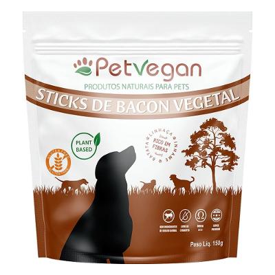 Sticks PetVegan para Cães Sabor Bacon Vegetal - 150 g