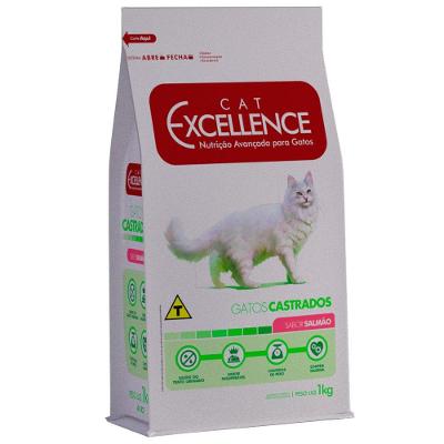 Ração Cat Excellence Salmão Gatos Adultos Castrados - 1 Kg