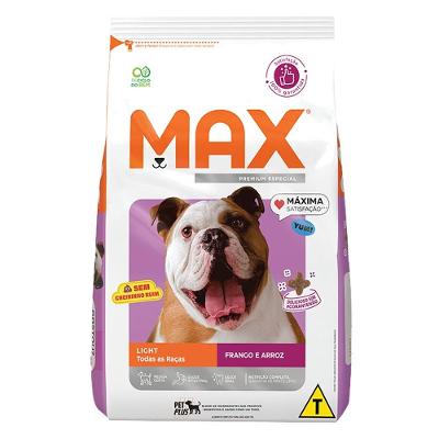 Ração Seca Max Light Frango e Arroz para Cães - 15 Kg
