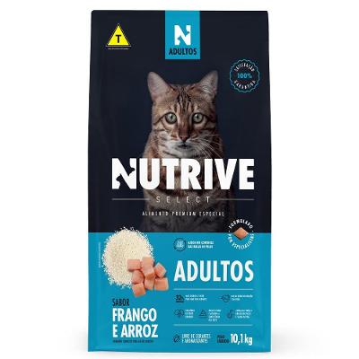 Ração Seca Nutrive Select Frango e Arroz Gatos Adultos - 10,1 Kg