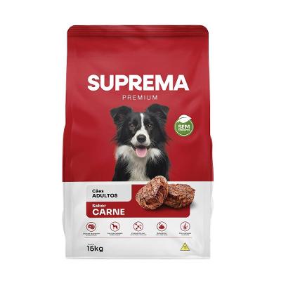 Ração Seca Suprema Sabor Carne para Cães Adultos - 15 Kg