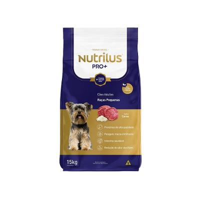 Ração Seca Nutrilus Pro+ Sabor Carne para Cães Adultos de Raças Pequenas - 15 Kg