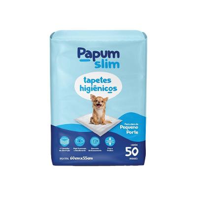 Tapete Higiênico Papum Econômico Slim 60x55cm para Cães de Porte Pequeno - 50 Unidades