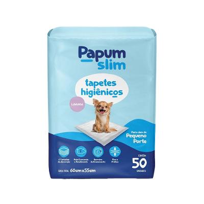 Tapete Higiênico Papum Econômico Slim Lavanda 60x55cm para Cães de Porte Pequeno - 50 Unidades