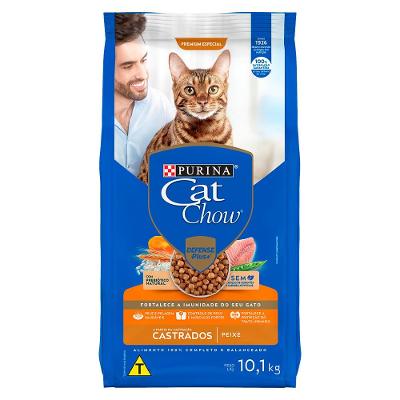 Ração Seca Nestlé Purina Cat Chow Peixe para Gatos Castrados - 10,1 Kg