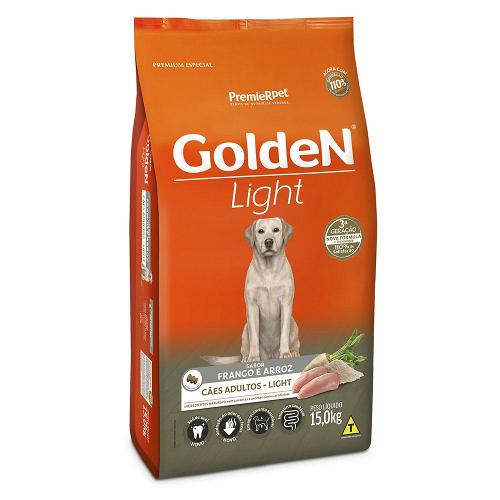 Ração Golden Cães Adultos Light Frango e Arroz - 15 Kg