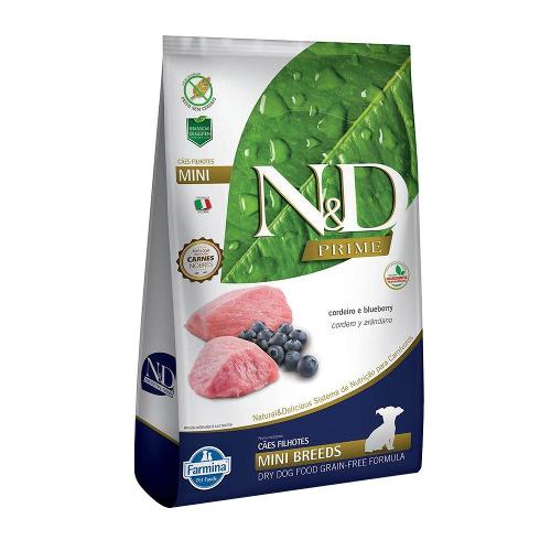 Ração Farmina N&D Prime Cordeiro e Blueberry Cães Filhotes Raças Pequenas - 10,1 kg