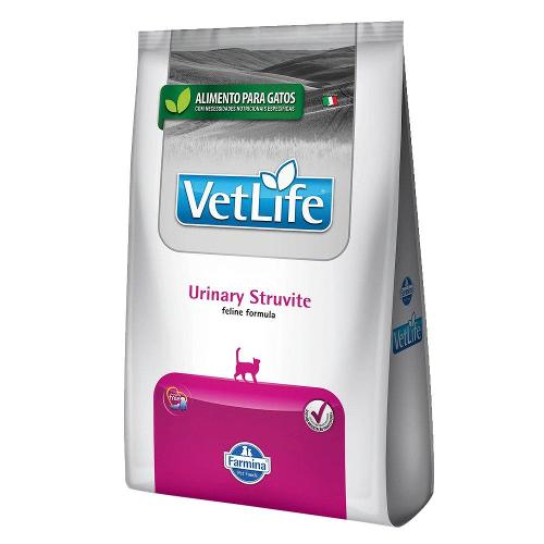 Ração Farmina Vet Life Natural Urinary Struvite para Gatos Adultos com Distúrbios Urinários - 7,5 Kg