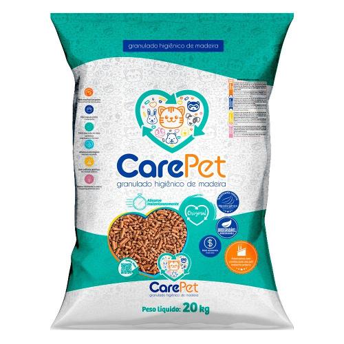 Granulado Higiênico de Madeira CarePet Premium Original - 20 Kg