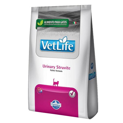 Ração Farmina Vet Life Natural Urinary Struvite para Gatos Adultos com Distúrbios Urinários - 2 Kg
