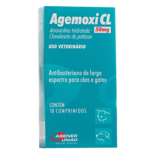Antibiótico  Agener União Agemoxi CL 10 comprimidos - 50 mg