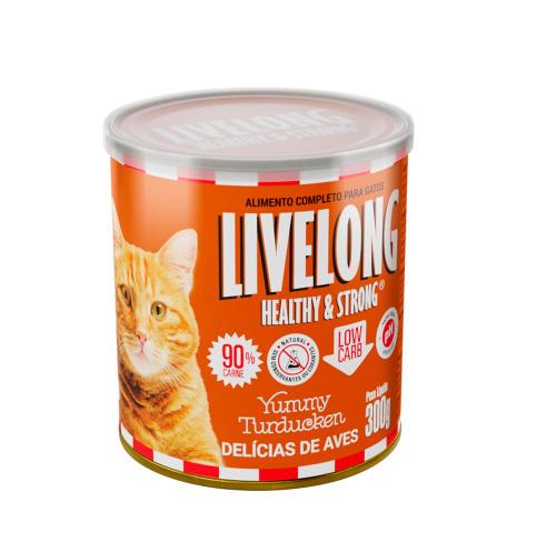 Alimento Natural Livelong Delícias de Aves para Gatos - 300 g