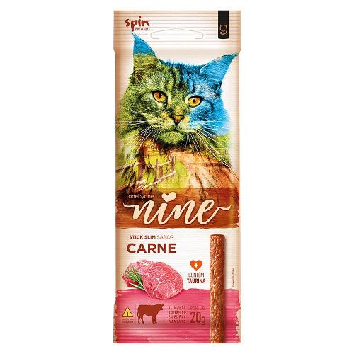 Bifinho Spin Pet Nine Stick Sabor Carne para Gatos - 20 g