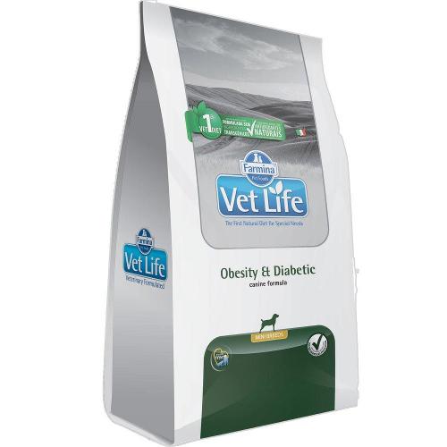 Ração Farmina Vet Life Natural Obesity e Diabetic para Cães Mini - 2 Kg