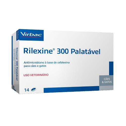 Antibiótico Virbac Rilexine Palatável para Cães e Gatos de 14 Comprimidos - 300 mg