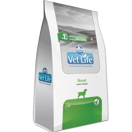 Ração Farmina Vet Life Natural Renal para Cães Adultos com Insuficiência Renal - 2 Kg