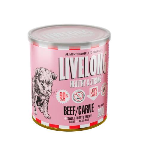 Alimento Natural Livelong sabor Carne para Cães - 300 g