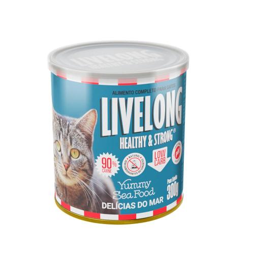 Alimento Natural Livelong Delícias do Mar para Gatos - 300 g