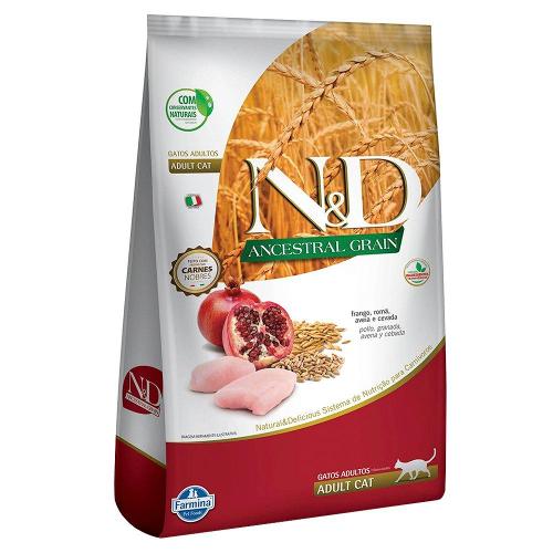 Ração N&D Ancestral Grain Frango Gatos Adultos - 1,5 Kg