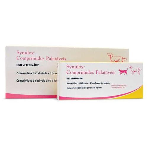 Antibiótico Zoetis Synulox 10 Comprimidos - 250 mg