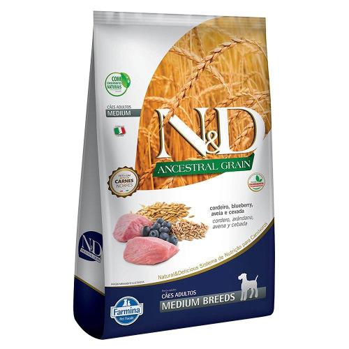 Ração Farmina N&D Ancestral Grain Cordeiro Cães Adultos Raças Médias - 2,5 Kg