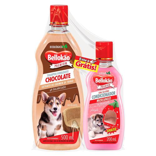 Kit Bellokão Shampoo Chocolate + Condicionador Morango - Kit
