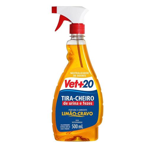 Spray Neutralizador de Odores Vet+20 Tira Cheiro Limão Cravo - 500 mL