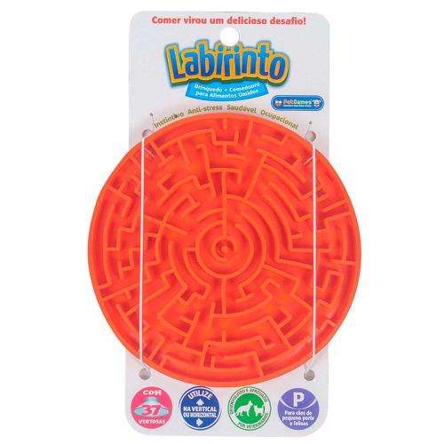 Comedouro Interativo Labirinto Laranja - Tam. G