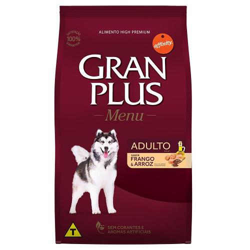 Ração GranPlus Menu Frango e Arroz Cães Adultos - 10,1 Kg